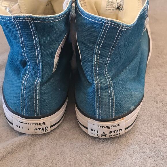 Converse High Top Teal Canvas Sneakers Women’s Size 8 Mens 6 - Picture 7 of 9